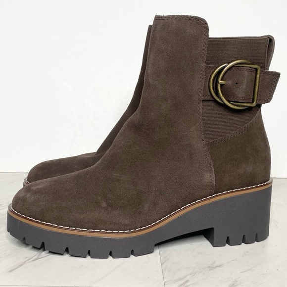 Blondo Dakota Brown Suede Buckle Boot 8M - Picture 1 of 14